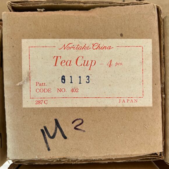 Noritake VINTAGE 60s Midori Japanese Porcelain Saucer Tea Cup Set Bamboo 6113 M2 - Picture 12 of 14